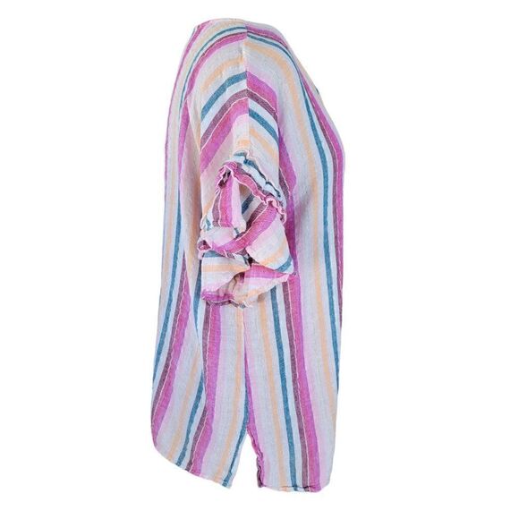 Chelsea & Theodore Linen Striped Top (Size 2X) - Picture 2 of 6